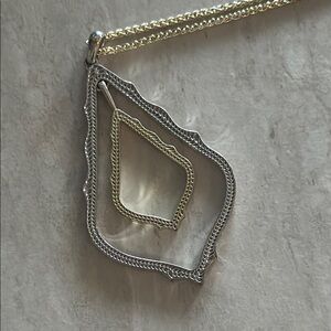 Kendra Scott - Adjustable Silver and Gold Layered Pendant Necklace